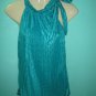 New!! Heart Soul fantastic gem glitter halter top green color size M