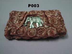 Thai  Silk Fabric Wallet  Purse  size  8.5"X4.5"