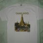 T-SHIRT White Cotton Casual Temple/ Muay / Flood Market / Elephant in Thailand