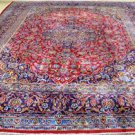 9'6 x 13 Authentic S Antique Persian Kashan Hand Knotted Oriental Wool Area Rug