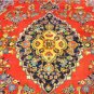 7'7x11 Fine Genuine Semi Antique Persian Vase Sarouk Hand Knotted Wool Area Rug