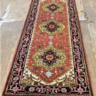 2'6 x 8'1 Persian Heriz Style Handmade Oriental Serapi Vege Dyed Wool Runner Rug
