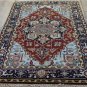 4 x 6 Vege Dyed Wool Super Serapi Persian Heriz Style Handmade Oriental Area Rug