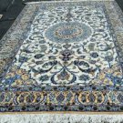 6'5x10'6 High KPSI Authentic Persian Nain Silk Highlights Hand Knotted Wool Rug