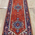2x8 Persian Heriz Style Handmade Oriental Super Serapi Vege Dyed Wool Runner Rug