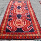 4x9'6 Genuine Semi Antique Persian Kazak Ardebil Tribal Hand Knotted Runner Rug