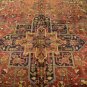 7'7x11 Fine Quality Genuine S Antique Persian Heriz Serapi Hand Knotted Wool Rug
