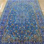 4'7x7'1 KPSI 200 Finest Blue Genuine Persian Isfahan Hand Knotted Kork Wool Rug