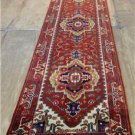 2'7 x 11'10 Heriz Style Handmade Oriental Super Serapi Vege Dyed Wool Runner Rug