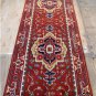 2'7 x 11'10 Heriz Style Handmade Oriental Super Serapi Vege Dyed Wool Runner Rug