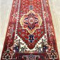 2'7 x 11'10 Heriz Style Handmade Oriental Super Serapi Vege Dyed Wool Runner Rug