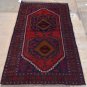 2'4 x 4'4 Pakistani Balouch Turkoman Tribal Hand Knotted Oriental Wool Area Rug