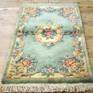 2'7x4'7 Genuine Chinese Plush Pile Aubusson Oriental Hand Knotted Area Wool Rug