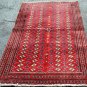 3'5 x 6'4 High KPSI Authentic Persian Tribal Bokhara Hand Knotted Wool Area Rug