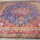 9'6x12'10 Stunning Fine Weave Genuine Antique Persian Kashmar Handmade Wool Rug