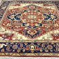 8 x 10 Vege Dye Wool Super Serapi Persian Heriz Style Handmade Oriental Area Rug