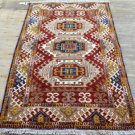 3 x 5 Caucasian Tribal Kazak Style Geometric Hand Knotted Oriental Wool Area Rug