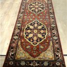 2'7 x 8 Heriz Style Hand Knotted Oriental Super Serapi Vege Dyed Wool Runner Rug