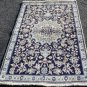 3 x 4'9 High KPSI Fine Genuine Persian Nain Hand Knotted Oriental Area Wool Rug