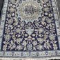 3 x 4'9 High KPSI Fine Genuine Persian Nain Hand Knotted Oriental Area Wool Rug