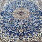 6'6 x 7'9 High KPSI Genuine Persian Nain Hand Knotted Silk Highlights & Wool Rug