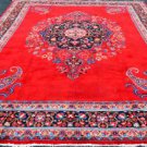 10 x 13'5 Authentic Antique Persian Sabzevar Paisley Hand Knotted Wool Area Rug