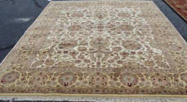 8x10 Plush Vege Dyed Wool Persian Isfahann Style Hand Knotted Oriental Area Rug