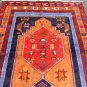 4'3x9'6 Genuine S Antique Persian Tribal Pictorial Hand Knotted Wool Runner Rug
