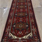 2'6x10 Heriz Style Handmade Oriental Super Serapi Vegetable Dyed Wool Runner Rug