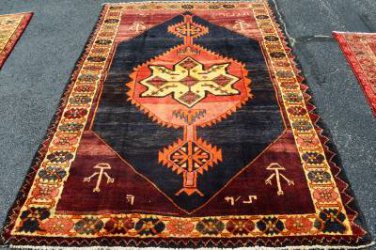 5 x 7 Signed Dated Genuine S Antique Persian Tribal Bijar Hand Knotted Wool Rug
