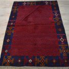 3'1 x 4'10 Pakistani Balouch Turkoman Tribal Hand Knotted Oriental Wool Area Rug