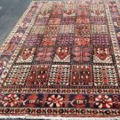 6'5 x 10 Genuine S Antique Persian Bakhtiari Keshti Tribal Hand Knotted Wool Rug