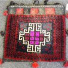 1'5x1'5 Genuine Tribal Turkoman Estate Hand Knotted Oriental Wool Rug Saddle Bag