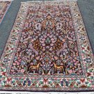 4 x 7 Pictorial Animal Tree of Life Fine Genuine Persian Kerman Hand Knotted Rug
