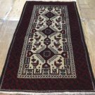 3'6 x 6'3 Nice Quality Genuine Persian Bird Balouch Tribal Hand Knotted Wool Rug