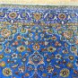 4'5x7'3 KPSI 200 Finest Blue Genuine Persian Isfahan Hand Knotted Kork Wool Rug