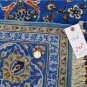 4'5x7'3 KPSI 200 Finest Blue Genuine Persian Isfahan Hand Knotted Kork Wool Rug