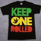 KEEP ONE ROLLED Black T-shirt