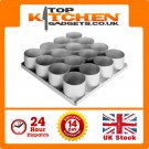 Alan Silverwood 16 Piece x 3" Inch Multi Mini Round Cake Baking Tin Pan Wedding