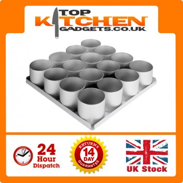 Alan Silverwood 16 Piece x 3" Inch Multi Mini Round Cake Baking Tin Pan Wedding