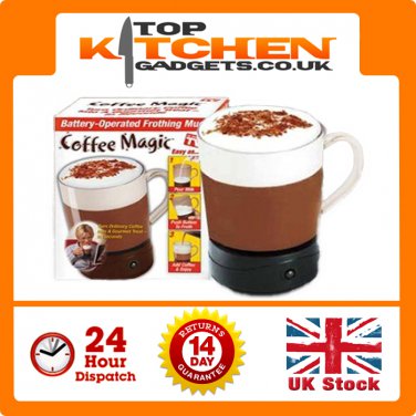 Coffee Magic Mug - Instant Milk Frothing Frother Latte Espresso Hot Cup Gift