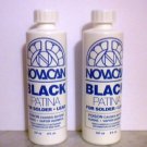 Lot of (2) 8 OZ Novacan Black Patina for Solder Jewelry Stained Glass Metal DEAL