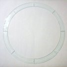 14 in Dia. Circle Glass Bevel Border Frame Cluster Stained Glass Supplies Crafts