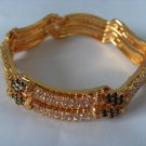 white&green stone gold plated bangle bracelet GP 504 ( 2 - 6 mediam ) white&green stone gold plated bangle bracelet GP 504 ( 2 - 6 mediam )