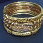 white&green stone gold plated bangles bracelet GP 508 ( 2 - 8  large )