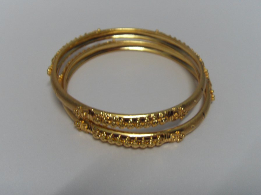 gold plated indian bangles bracelet GP 510 ( 2 8) large
