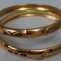 gold plated indian  bangles bracelet GP 507 ( 2 - 6  mediam )
