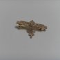 gold plated white stone hair clip G P 525