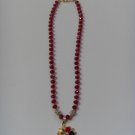 Beautiful crystal necklace with matching pair of pendent G P 528