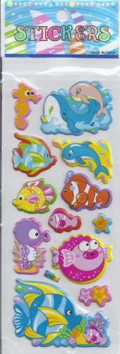Ocean Fish stickers - Crafts Rewards Kids Scrapbook